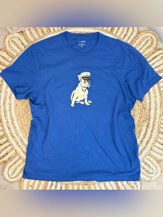 J. Crew Tops - 🌾 J. Crew Graphic Tee - Nautical French Bulldog Design